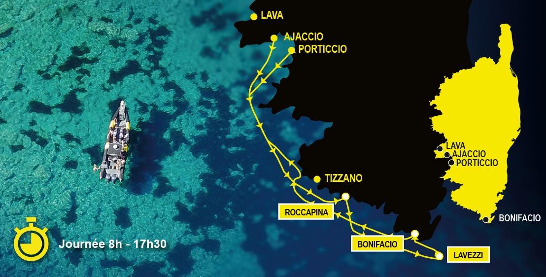 A bord de nos bateaux Partez pour une journée à la découverte de Bonifacio , capitale pittoresque de la Corse. Vous profiterez de votre voyage pour marquer des arrêts baignade, découvrir les îles Lavezzi ou encore les falaises de Bonifacio depuis la mer.