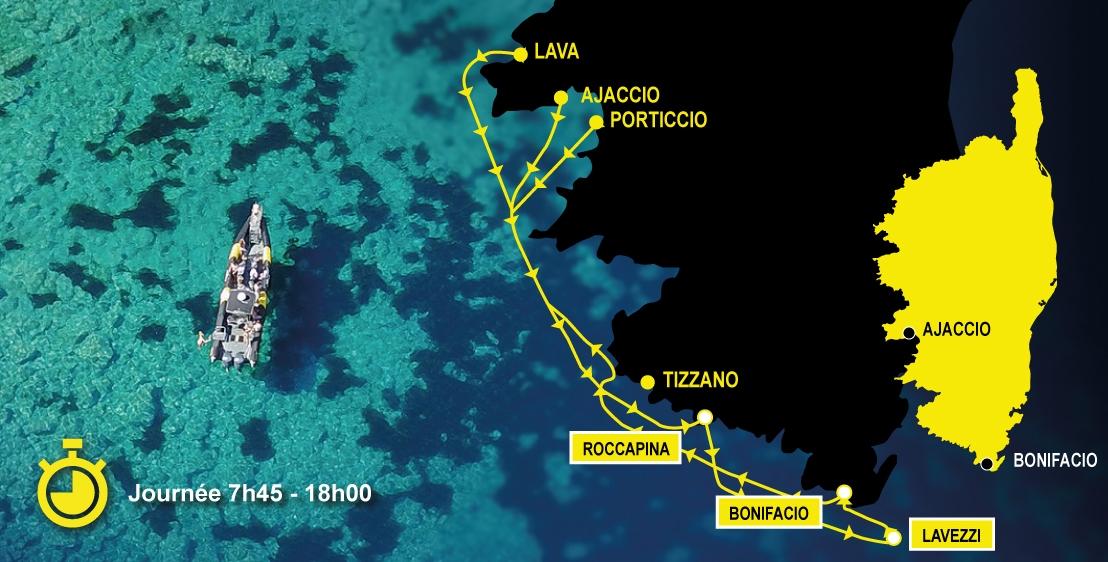 Partez pour une journée à la découverte de Bonifacio, capitale pittoresque de la Corse. Vous profiterez de votre voyage pour marquer des arrêts baignade, découvrir les îles Lavezzi ou encore les falaises de Bonifacio depuis la mer.